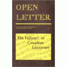 DAVEY, Frank [Ed]: OPEN LETTER 9:1 Fall 1994 The Failure? Of Canadian Literature