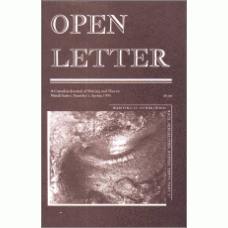 DORSCHT, Susan Rudy [Ed]: OPEN LETTER 9:2 Spring 1995 Writing It Other/Wise: Race, Sexualities, Bodies, Texts (Part 1)
